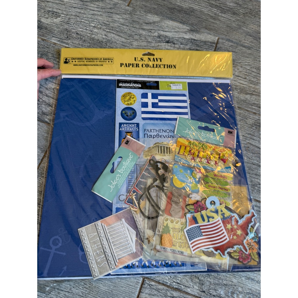 Uniformed Scrapbooks of America US Navy‎ Paper Sticker Kit Nautical Military NWT